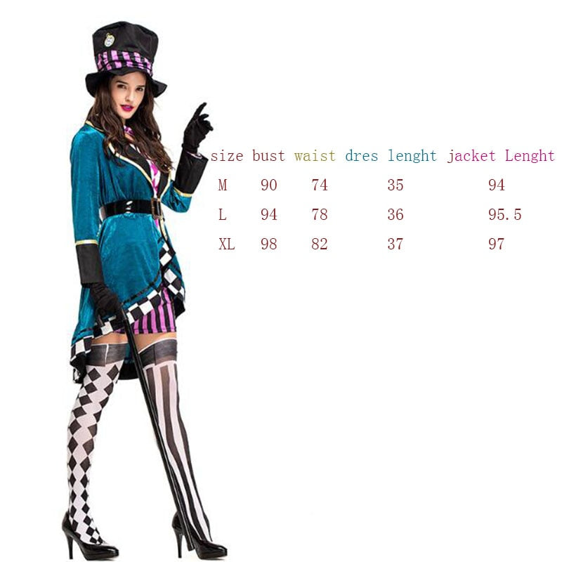 Alice in Wonderland Mad Hatter Carnival Costume Art.45906